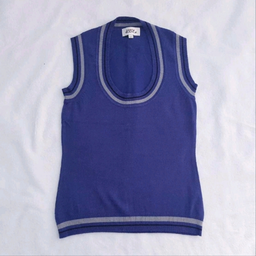 Vintage blue gray sweater vest